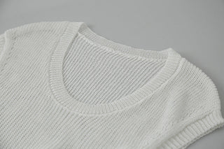 linen lace-up top