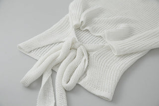 linen lace-up top