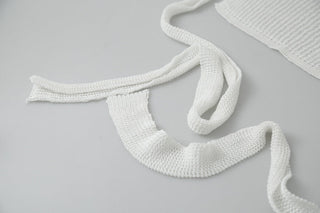 linen lace-up top