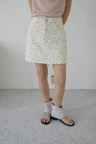 flower hip skirt