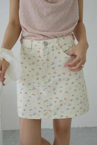 flower hip skirt