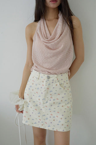 flower hip skirt