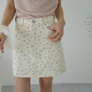 flower hip skirt