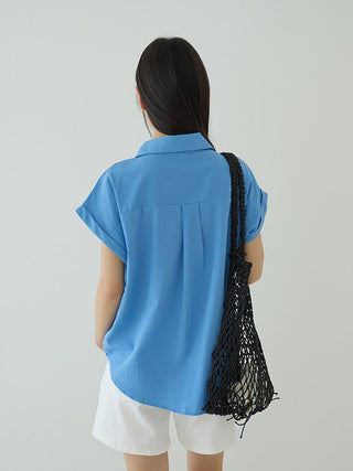 flounced sleeve top