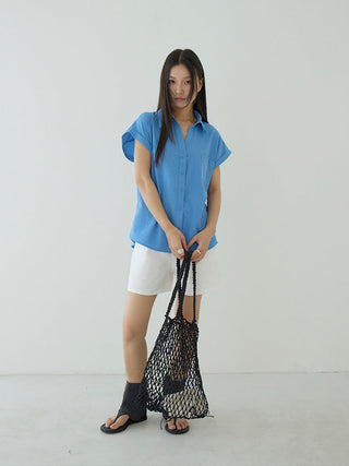 flounced sleeve top