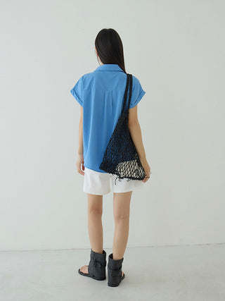 flounced sleeve top