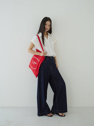flounced sleeve top