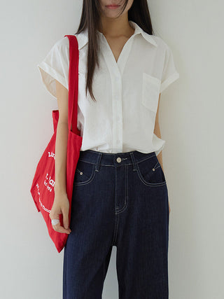 flounced sleeve top