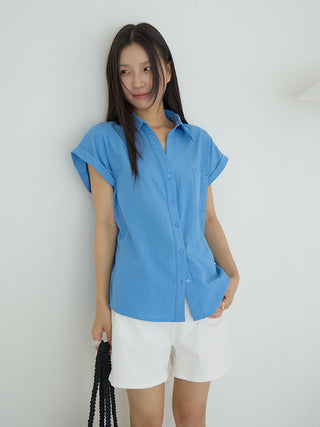 flounced sleeve top