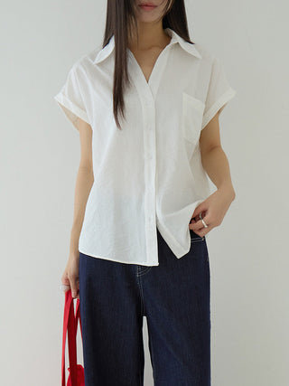 flounced sleeve top