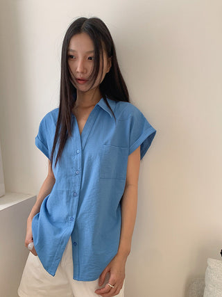 flounced sleeve top
