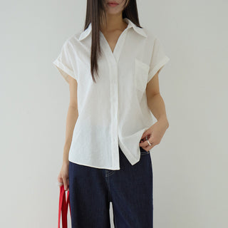 flounced sleeve top