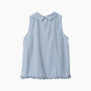 plaid sleeveless Top