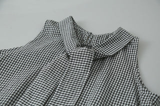 plaid sleeveless Top