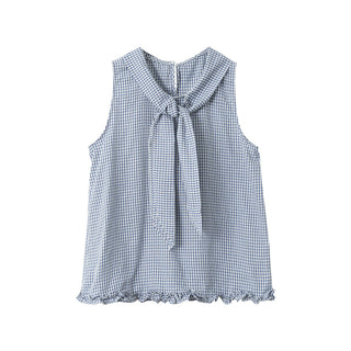 plaid sleeveless Top