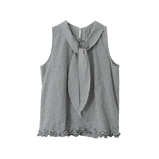 plaid sleeveless Top