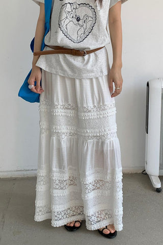 lace white skirt