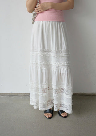 lace white skirt