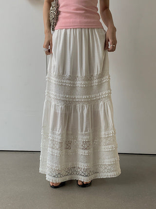 lace white skirt