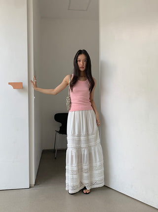 lace white skirt