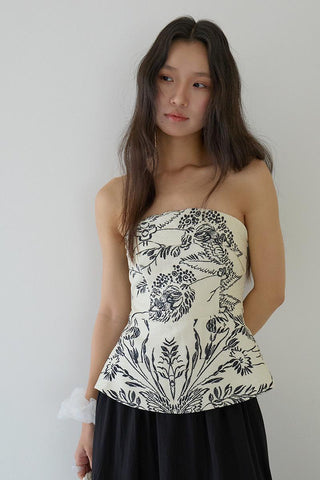 pattern chest Top