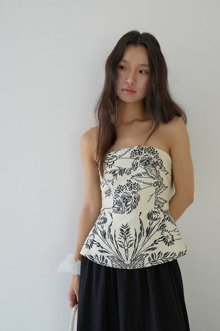 pattern chest Top