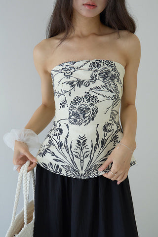 pattern chest Top