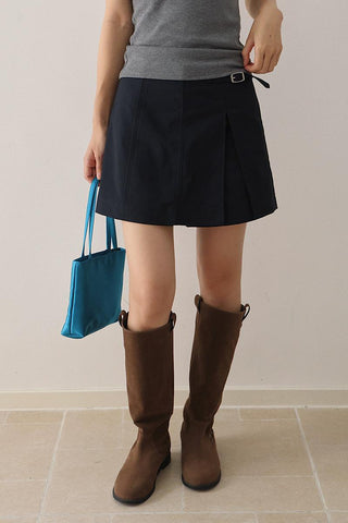 slit A-line skort