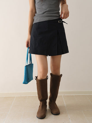 slit A-line skort