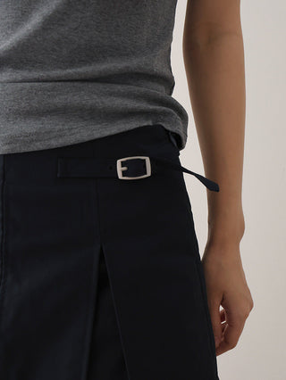 slit A-line skort