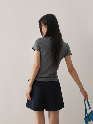 slit A-line skort