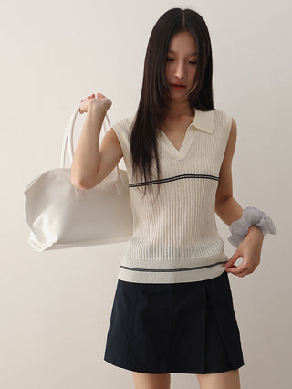 slit A-line skort
