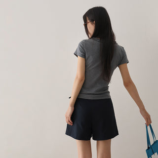 slit A-line skort