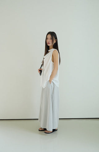 linen purple pants