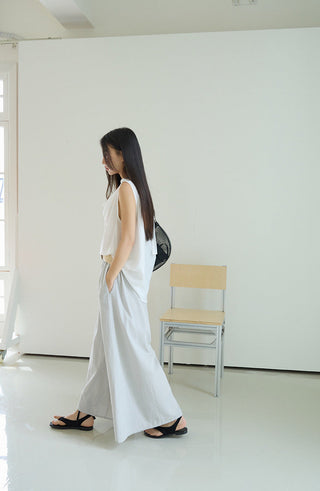 linen purple pants