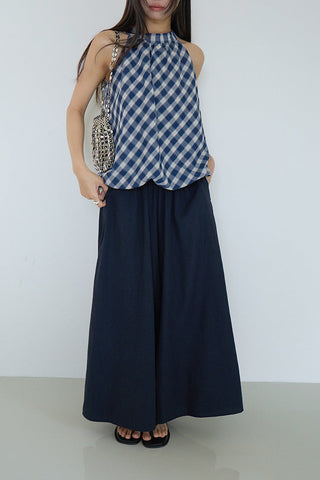 linen purple pants