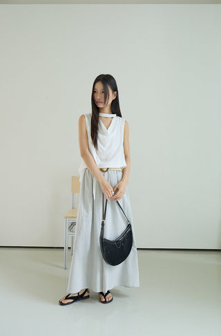 linen purple pants