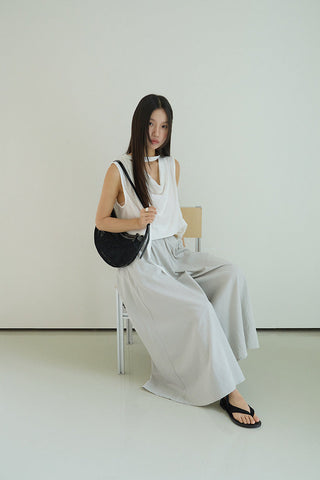 linen purple pants