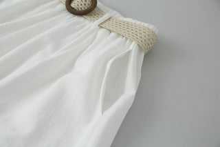 linen purple pants