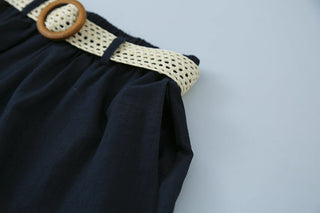 linen purple pants