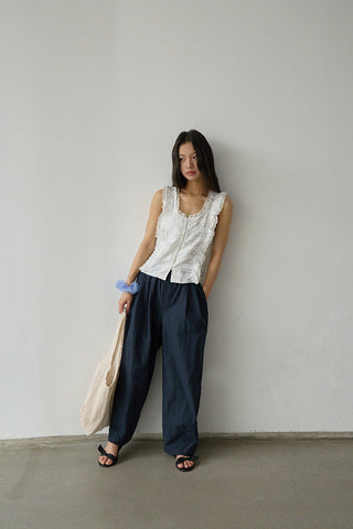 lace U-neck Top