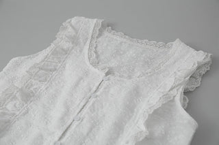lace U-neck Top