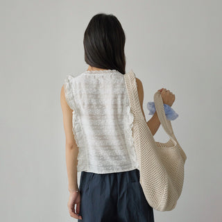 lace U-neck Top