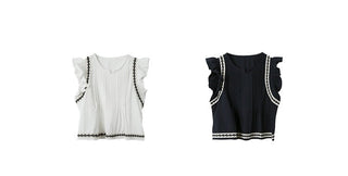 ruffle V-neck Top