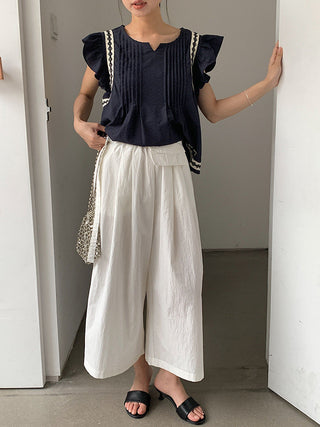 ruffle V-neck Top