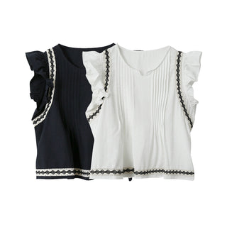 ruffle V-neck Top