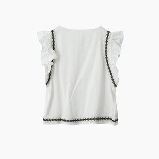 ruffle V-neck Top