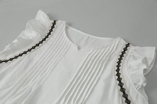 ruffle V-neck Top