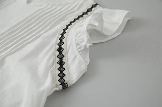 ruffle V-neck Top