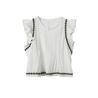 ruffle V-neck Top